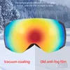 Ski Goggles ROCKBROS Antifog Double Layer Lenses for Men and Women Color Changing Windproof Large Frame Snow Glasses Equipment 230909