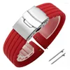 Uhrenarmbänder 18mm 20mm 22mm 24mm Silikonarmband für Männer Frauen Sport Schnellverschluss Armband Ersatz Gummiband Zubehör