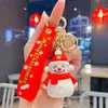2024 niedlicher Weihnachtsmann-Schneemann-Design, 3D-Cartoon-Gummi-Schlüsselanhänger, Weihnachtsbaum, dekorative Flasche, Weihnachtsgeschenk, Taschenanhänger