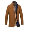 Veste de créateur pour hommes, qualité originale, trench-coat plus épais, manteau d'hiver long en laine pour hommes, coupe cintrée, vestes décontractées, caban, double col, pardessus en laine