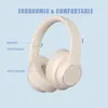 Áudio estéreo mp3 fone de ouvido bluetooth fones de ouvido sem fio sobre a orelha fone de ouvido couro macio microfone embutido jogar 36 horas