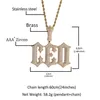 Collana con ciondolo con lettera hip-hop con diamanti Pendenti con nome personalizzato Placcato in oro argento Gioielli bling da uomo Gift317T