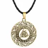 Anhänger Halsketten Nostalgie Wikinger Valknut Skandinavisch Nordische Runen Amulett Wicca Pagan Herren Damen Halskette Modeschmuck252B