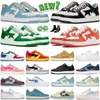 2024 Hommes Femmes Beped Unc Chaussures De Course Sk8 Triple Noir Blanc Panda Camo Vert Gris Clair Sport Sneaker Designer En Cuir Véritable Daim