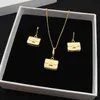 Designer Necklace Set Earrings For Women Luxurys Designers Gold Necklace Pendant Earring Fashion Jewerly Gift With Charm D2202181Z309b