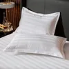 Kuddefodral 2PCSSet Luxury 100 Egypt Cotton Embroidery 5 Stars El Pillowcases Pillow Cover White Case One Par 5080 5585CM 230909