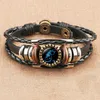 تحديث 12 علامة الأبراج Glass Cabochon Bracelet Multilayer Wrap Bracelets Wristband Cuff Women Massion Mift