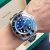 Met doos Herenhorloge Diepe keramische bezel 44MM Saffier Cystal Roestvrij staal Glide Lock Stevige sluiting Automatische mechanische herenhorloges SEA Mannelijke horloges 2023