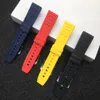 Ремешок для часов из натурального каучука 22 мм 24 мм, черный, синий, красный, желтый, браслет для часов с логотипом On243Q