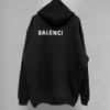 Designer Luxury Balencaigas Hoodie Cotton Paris Classic Hoodie Coat Letter Printing Mens and Womens Partröja Lossa Sport Black 2023