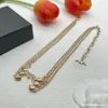 Luxe 23 Stijlen Kanaal Diamanten Kettingen Hanger Gouden Ketting Ketting Designer Sieraden Party Bruiloft Liefhebbers Gift Engagement Sieraden Met Doos