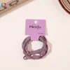 4pcs/set Korea Style Colorful Stripe Hair Rope Children Baby Girl Candy Rubber Hair Bands Lovely Cartoon Solid Scrunchies 2647