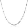 100st 925 Solid Sterling Silver Chains 2mm Womens Figaro Link Necklace 16 30241s