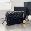 designer bag Mini WOC handbag Gold Ball women flap Quilted caviar Genuine Leather cross body chain handbags clutch shoulder Sacoche Cosmetic Bags tote purse