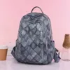 Bolso de hombro para mujer al por mayor de fábrica, 4 colores, atmósfera simple, cremallera, mochila antirrobo para estudiantes, bolsos rómbicos diarios de Joker, bolso de cuero suave y ligero 1396 #