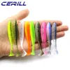 Приманки Cerill 50 шт. 55 мм Shad Worm Мягкая приманка T Tail Jig Воблеры Мини Набор рыболовных приманок Снасти Bass Pike Искусственный силиконовый Swimbait 230909