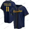 # 22 Christian Yelich Hommes Femmes Jeunesse Baseball Jersey Willy Adames Brandon Woodruff Andruw Monasterio Ryan Braun Lorenzo Robin Luis Urias Corbin Burnes Rowdy Tellez