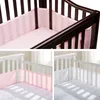 Bedrails Babybedje Bumpers Zacht Effen Katoen Comfortabel Roze Born Infanette Liner 285x164cm Baby's Draagbare Bumper Accessoires 230909