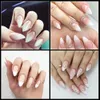 False Nails 600pcs French Stiletto Nail Tips Short Half Cover Artificial Fake Set Clear Natural Acrylic Tool 230909