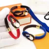 Bracelet en cuir et acier titane pour hommes et femmes, nouveau modèle rétro classique de haute qualité, corde à boucle magnétique, chaîne à boucle magnétique, 173i