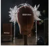 Wedding Hair Jewelry Bride Headwear Saint Girl Crown Glass Tassel Band Light Luxury Atmosphere Fairy Beauty Accessories 230909