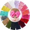 Accessori per capelli per bambini fasce per capelli appena nati cravatta a farfalla fascia per capelli fascia per capelli elastica chicco di mais nylon largo copricapo fascia per capelli morbida 16 colori