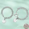 T Designer Heart Tag Bracelet chaîne pendentif avec diamant Collier boucles d'oreilles en argent sterling 925 Bijoux en or rose or 18 carats Fa311e