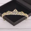 Wedding Hair Jewelry Bridal Crown Golden Accessories Crystal Bride Tiaras and Crowns Headpiece Diadema Ornament 230909