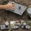 Lägermöbler utomhus aluminiumplatta bord camping bekväm vikning legering grill te skarv mini x3f4303i