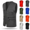 Gilet da uomo Gilet casual in cotone da uomo Multitasche Pography Fishing Workwear 230909