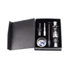 NC017 CSYC Smoking Pipe Dab Rig Glass Water Bong Gift Box Set 14mm Mouthpiece Dabber SS Nail Clip Black Clear Arm Tree Water Perc Bubbler Bongs