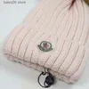 Beanie/Skull Caps Monkler gebreide muts Luxe Beanie Hat Winter heren en dames universele wol gemengd wol bal hoed T230910