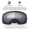 Ski Goggles ROCKBROS Antifog Double Layer Lenses for Men and Women Color Changing Windproof Large Frame Snow Glasses Equipment 230909