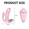 Vibrateurs 3 en 1 lécher sucer vibrateur érotique 10 modes vibrant Anal vagin Clitoris stimulateur portable langue orale jouets sexuels pour les femmes