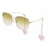 Designer Dames Lunettes surdimensionnées Millions de soleil Millionaire Lunettes de soleil de fête de plage GG1030SK