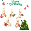 Niedlicher Weihnachts-Schlüsselanhänger, Cartoon-Weihnachtsmann, Glocke, Elch, Schneeflocke, Schlüsselanhänger für Freunde, Kopfhörer-Anhänger, Souvenir-Geschenke
