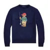 2024New Casual Round Neck Long Sleeve Sweater Men's Autumn/Winter Polos Pullover Little Bear T-Shirt S-XXL Asian Size