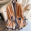 New style imitation cashmere scarf for women in autumn and winter animal pony warm and thickened long dual color shawl for women