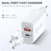 20W 18W QC3.0+PD Väggladdare Snabbladdare Snabbladdning Högkvalitativ typ C USB Compact Power Adapter PD QC3.0 för IP7 8 11 1214 Pro Samsung Phone -surfplatta