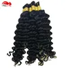 Afro Deep Curly bulkhår för flätning 3st Lot 150g Virgin Human Hair Afro Deep Curly Hair Bulk Extensions Without WeFT211i