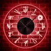 Power Electrician Lineman Silhouette LED Illumination Wall Clock High Risk Lineworker Multi Color Changing Decor LED Wall Light X03394