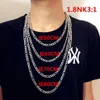 Ожерелья с подвесками QIAMNI, нержавеющая сталь 18, 20, 22, 24 дюйма, кубинское ожерелье-цепочка, мужская панк-мода, уличные аксессуары в стиле хип-хоп, 280р