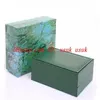 Luxury Mens Womens Green Watches Boxes Original Watch Box Wooden Papers Card Wallet Cases Wristwatch2713