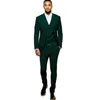 Men's Suits & Blazers Latest Design Dark Green Groom Tuxedos Groomsmen Custom Made Man Mens Wedding Party Jacket Pants Vest305N