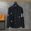 Men's designer long-sleeved shirt Summer and autumn new business casual seamless professional cargo shirt men's printed letters multi-color