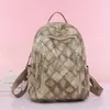 Bolso de hombro para mujer al por mayor de fábrica, 4 colores, atmósfera simple, cremallera, mochila antirrobo para estudiantes, bolsos rómbicos diarios de Joker, bolso de cuero suave y ligero 1396 #