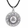 Anhänger Halsketten Nostalgie Wikinger Valknut Skandinavisch Nordische Runen Amulett Wicca Pagan Herren Damen Halskette Modeschmuck252B