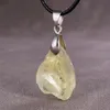 Collier en cristal jaune avec pierres précieuses naturelles irrégulières pour hommes, pendentif, colliers de luxe, chic, haute couture, bijoux ras du cou, bijoux ornés, colliers de mode