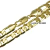 Collana a catena solida da uomo riempita in oro giallo 18 carati Collana cordolo regalo di Natale N312 50 60 70CM347u