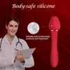 Sex Toy Massager Silicone 10 Speed ​​Dildo G-Spot Vibrator Soft Wand Clitoris Pussy Red Toys Rose Shape Heated For Women